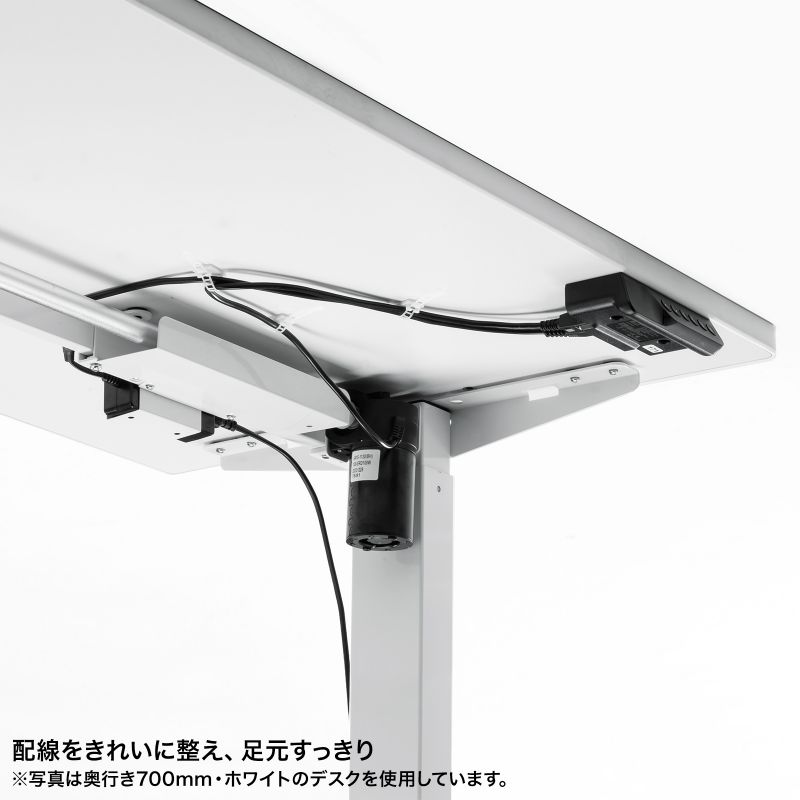電動昇降デスク 昇降式デスク 昇降デスク パソコンデスク 作業台 e電動昇降デスク 幅100cm 奥行65cm メモリー機能付 ブラック 【受注生産品】 ERD-ER10065BK_11