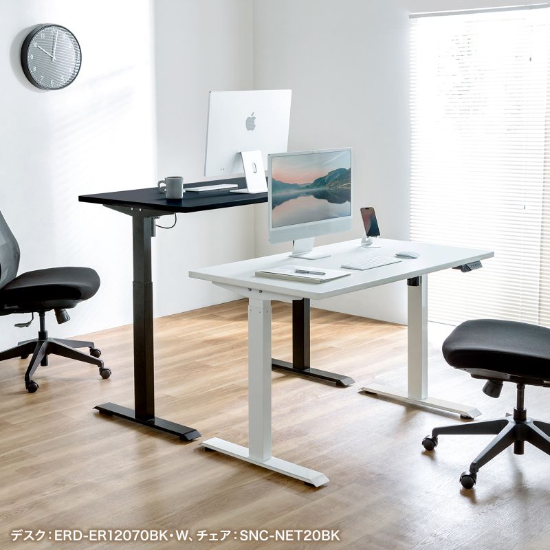 SANWA SUPPLY 電動昇降デスク 昇降式デスク 昇降デスク パソコン
