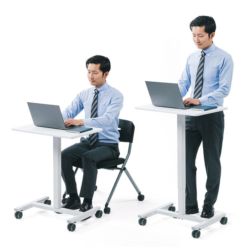 SANWA SUPPLY（サンワサプライ） ガス圧式昇降パーソナルデスク W620