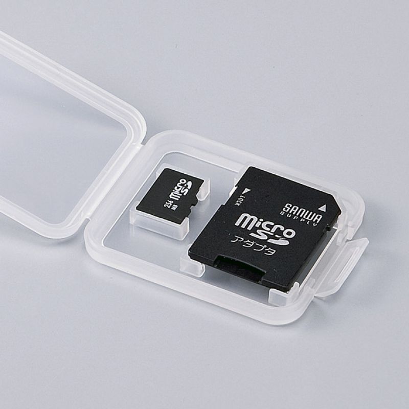 メモリーカードクリアケース microSDカード用 6個セット（FC-MMC10MICN）｜sanwadirect｜02