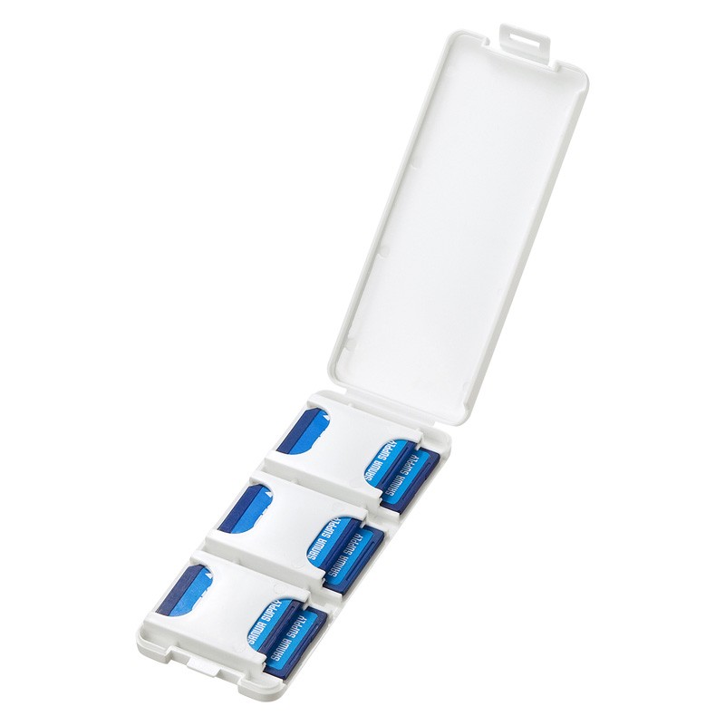 SDカードケース 6枚収納 2段 ホワイト（FC-MMC23SDW） | SANWA SUPPLY