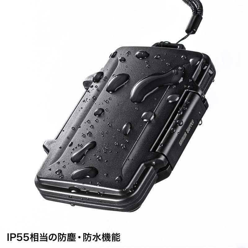 防水 防塵メモリーカードケース SDカード、microSDカード用（FC-MMC29BK） | SANWA SUPPLY | 05
