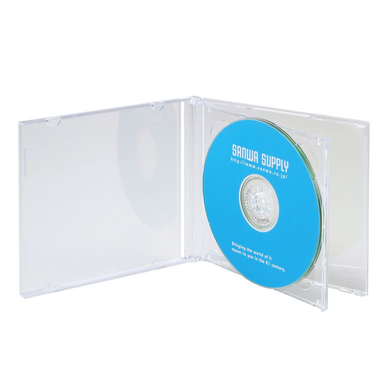 Blu-ray DVD CDケース 2枚収納タイプ 5枚セット（FCD-22CLN2）