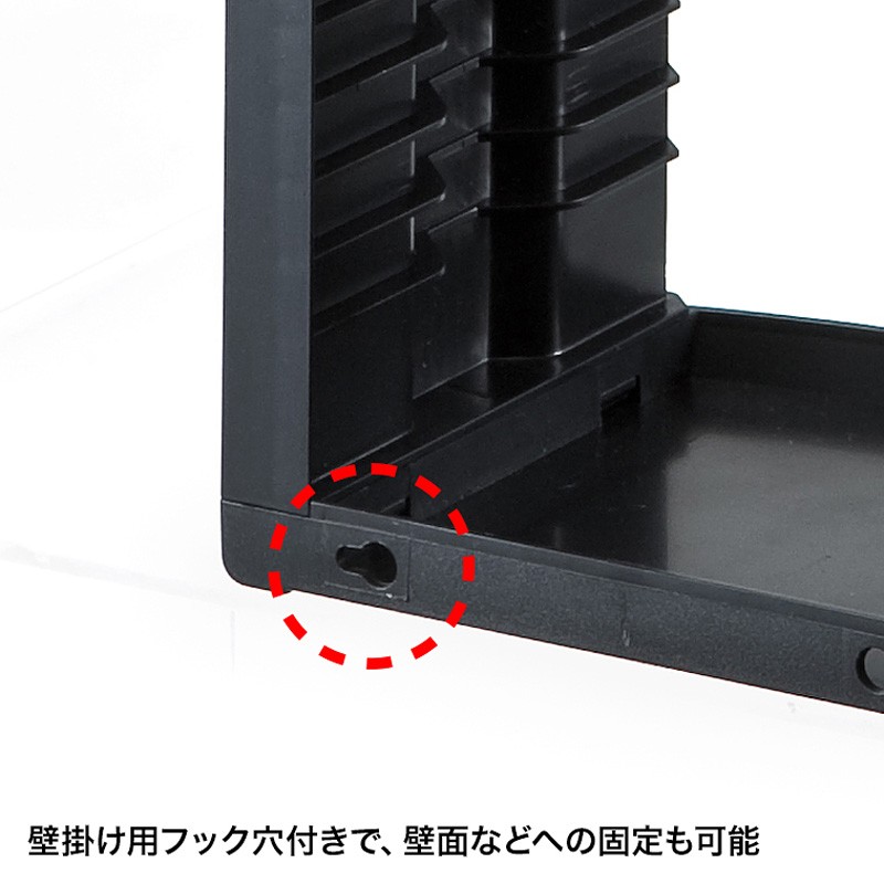 組立て式CDラック W147×D123×H355mm 26枚収納 ブラック（FCD-CB26BK） | SANWA SUPPLY | 10