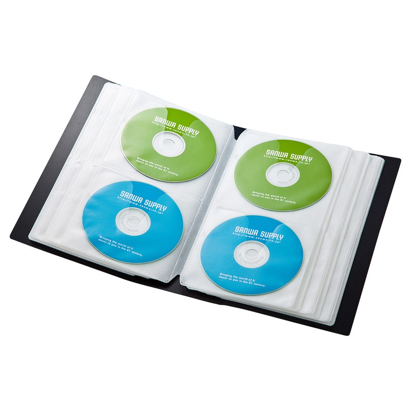DVD CDファイルケース 120枚収納 ブラック（FCD-FL120BK） | SANWA SUPPLY | 01