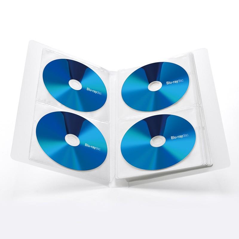 ブルーレイケース CDケース DVDケース ファイル 32枚収納 クリア 収納ケース メディアケース [FCD-FLBD32C]｜sanwadirect｜06