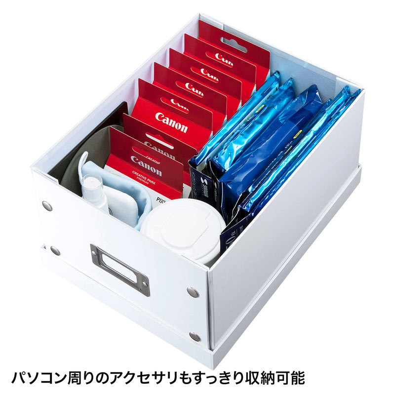 組み立て式DVD BOX ホワイト W210mm（FCD-MT4WN） | SANWA SUPPLY | 02
