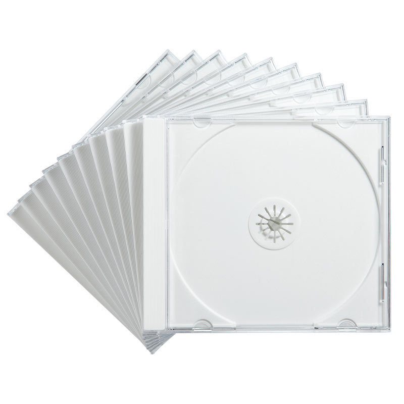 Blu-ray DVD CDケース 10枚セット ホワイト（FCD-PN10WN）