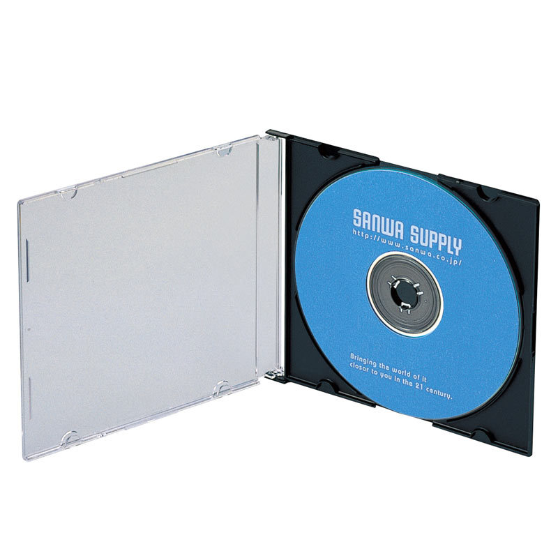 Blu-ray DVD CDケース スリムタイプ 50枚セット ブラック（FCD-PU50MBKN2） | SANWA SUPPLY | 01