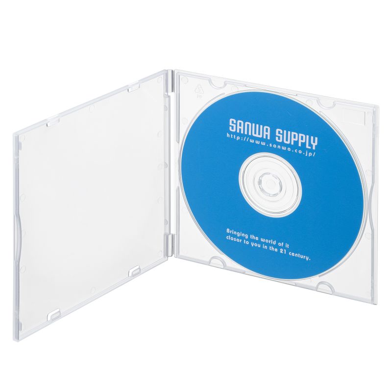 Blu-ray DVD CDケース 1枚収納 ソフトタイプ 10枚セット クリア FCD-PUS10CL | SANWA SUPPLY | 01