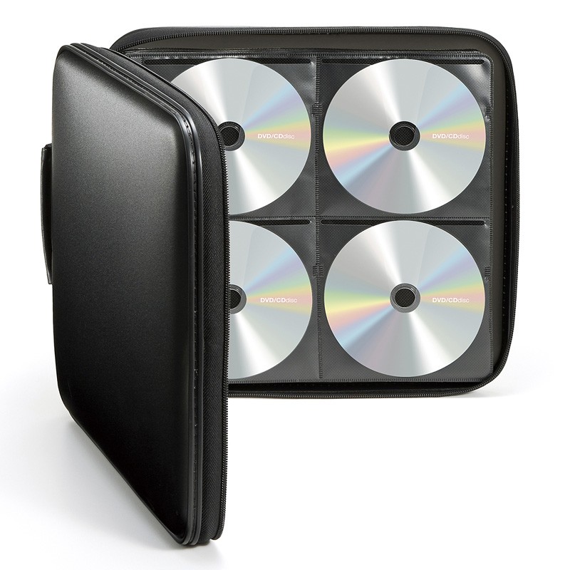 DVDケース 収納 CDケース 160枚収納 保護 保管 ファイルケース メディア ディスク セミハードケース ブラック FCD-WL160BK | SANWA SUPPLY | 02