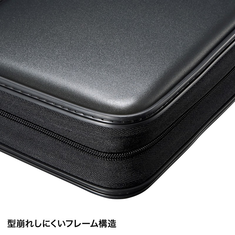 DVDケース 収納 CDケース 160枚収納 保護 保管 ファイルケース メディア ディスク セミハードケース ブラック FCD-WL160BK | SANWA SUPPLY | 04
