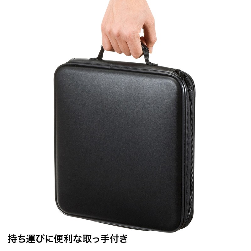 DVDケース 収納 CDケース 160枚収納 保護 保管 ファイルケース メディア ディスク セミハードケース ブラック FCD-WL160BK | SANWA SUPPLY | 05