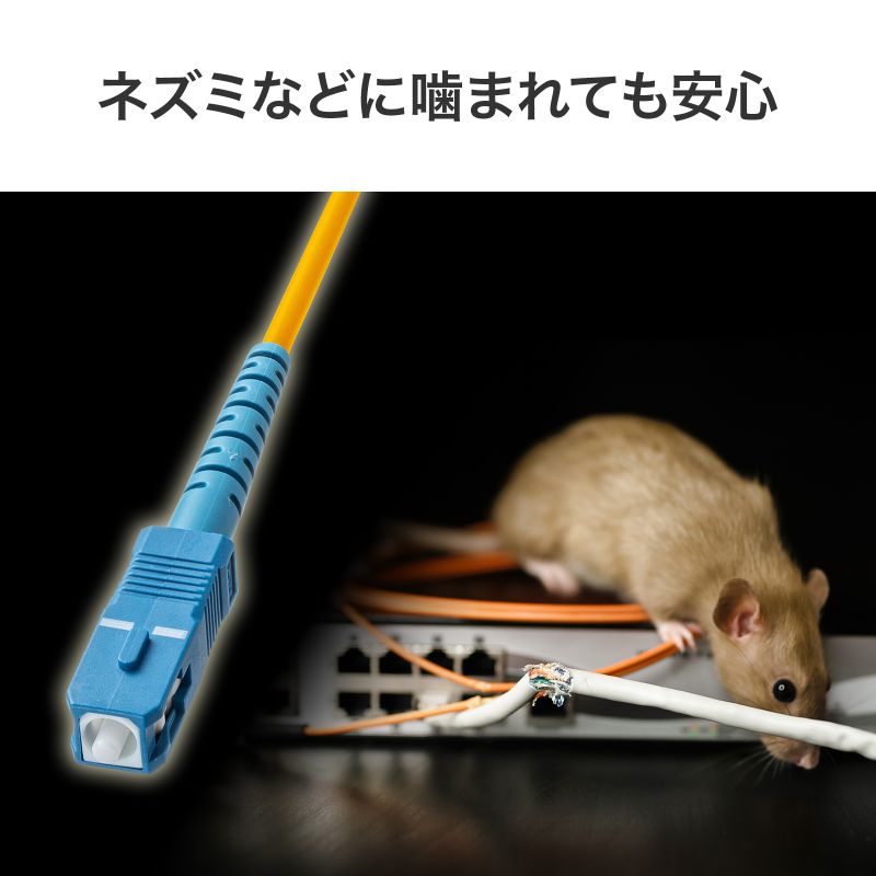 SANWA SUPPLY（サンワサプライ） 光ファイバーケーブル 2m 1芯 光通信