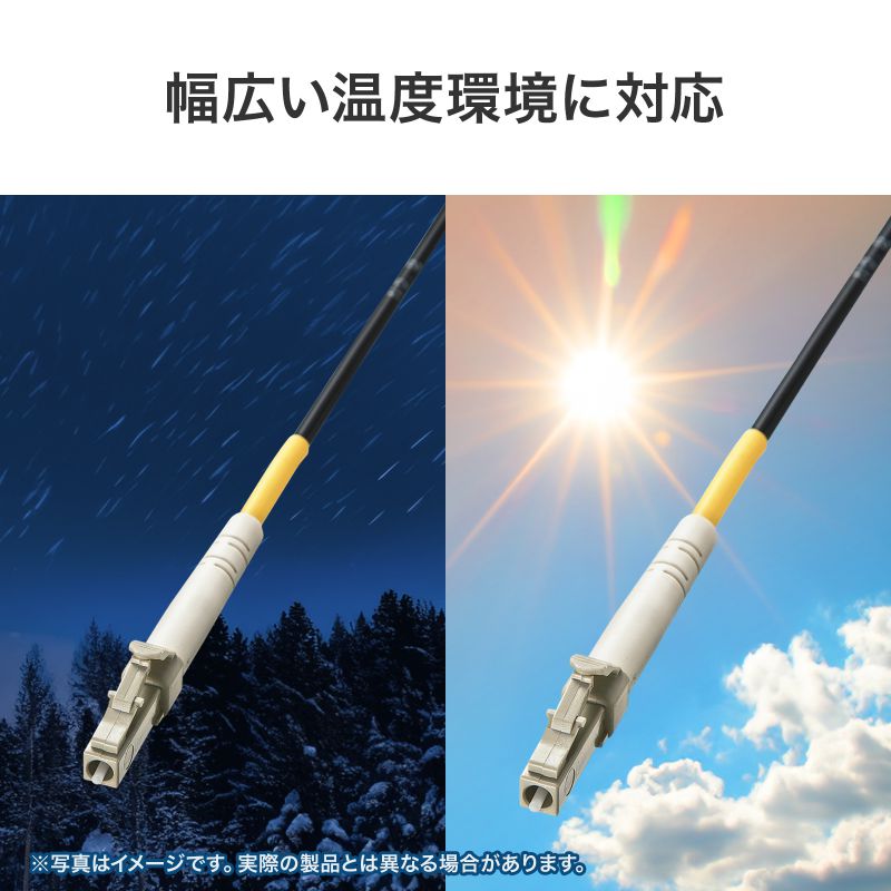 防水ロバスト光ファイバケーブル OM3 10GBASE-SR/SW規格 10Gbps マルチモード 50μm 4芯 両端LC×4 PBTチューブ 30m HKB-OM3LCLCWPRB-30の画像