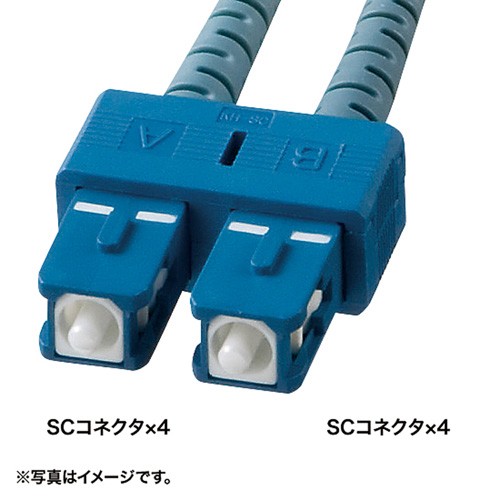 ロバスト光ファイバケーブル SCコネクタ 10m ブルー（HKB-SCSCRB1-10）｜sanwadirect｜02