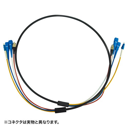 防水ロバスト光ファイバケーブル SCコネクタ 10m ブラック（HKB