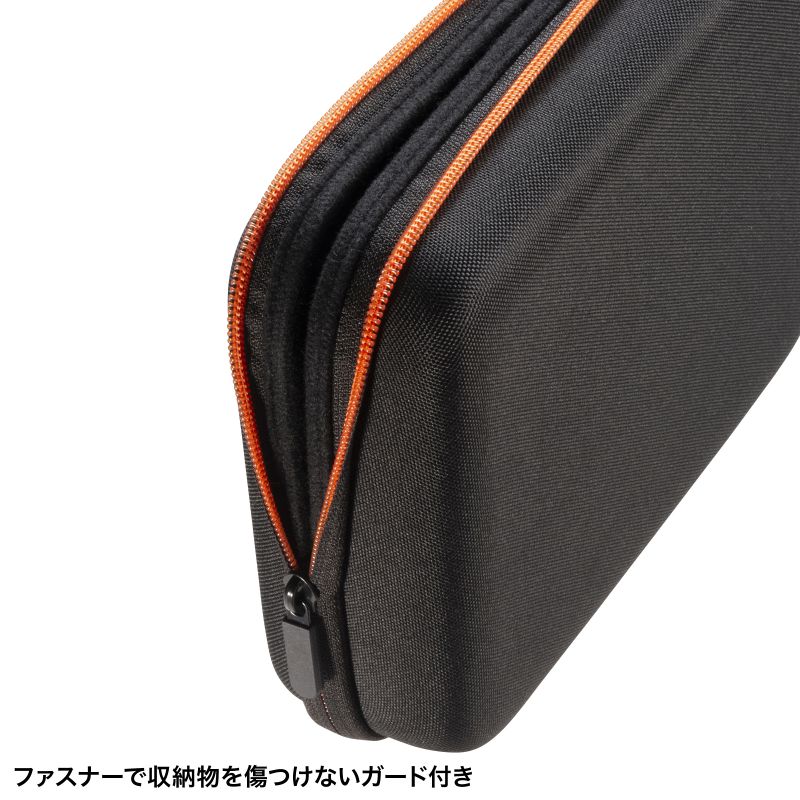 ミニ四駆　小型スピードチェッカー　USB充電タイプ　収納ケース付き　黒 SANWA SUPPLY（サンワサプライ） セミハード ガジェットケース