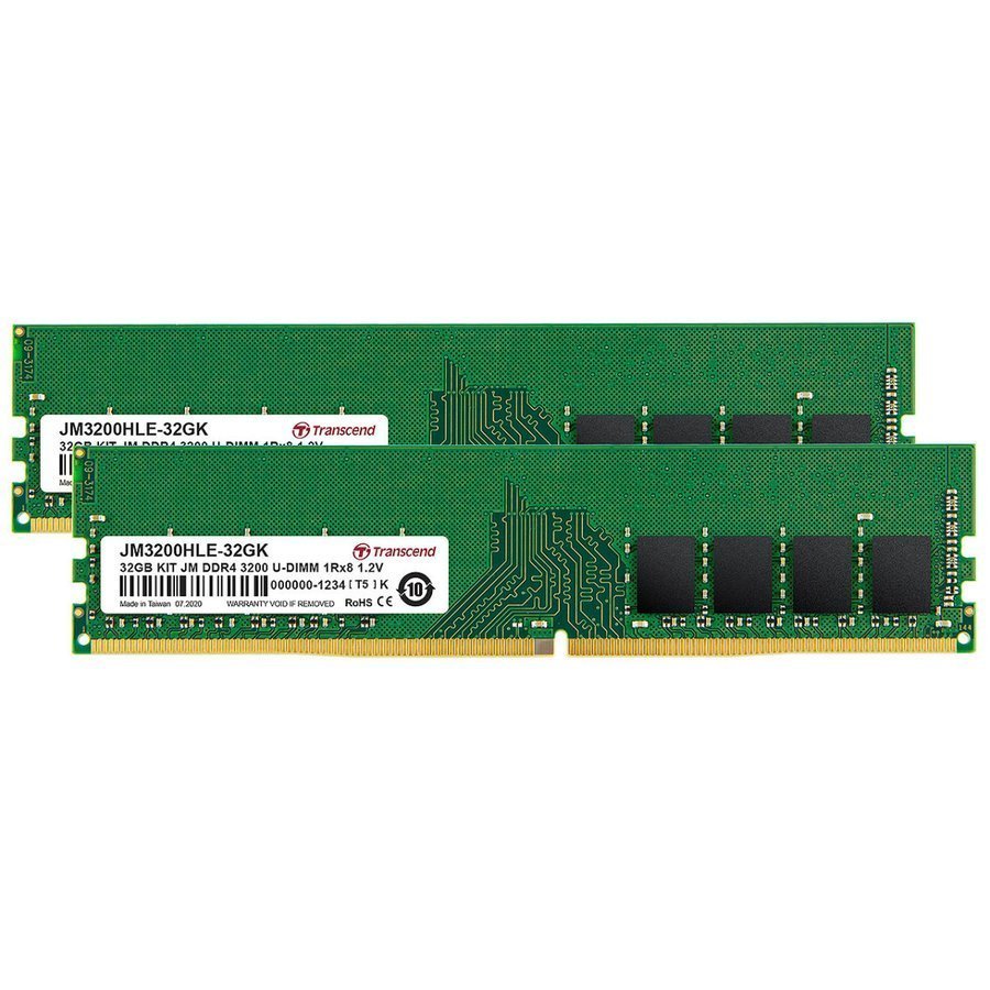 Transcend デスクトップ用メモリ 16GB 2枚セット DDR4 3200 U-DIMM 1Rx8 Dual Kit JM3200HLE-32GK｜sanwadirect