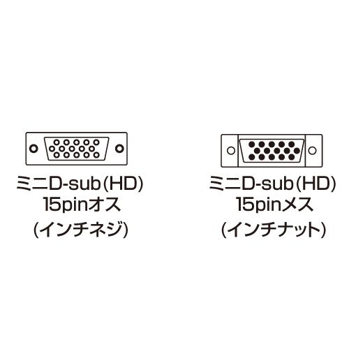 ディスプレイ延長ケーブル 複合同軸 アナログRGB 延長 6m（KB-CHD156FN）-