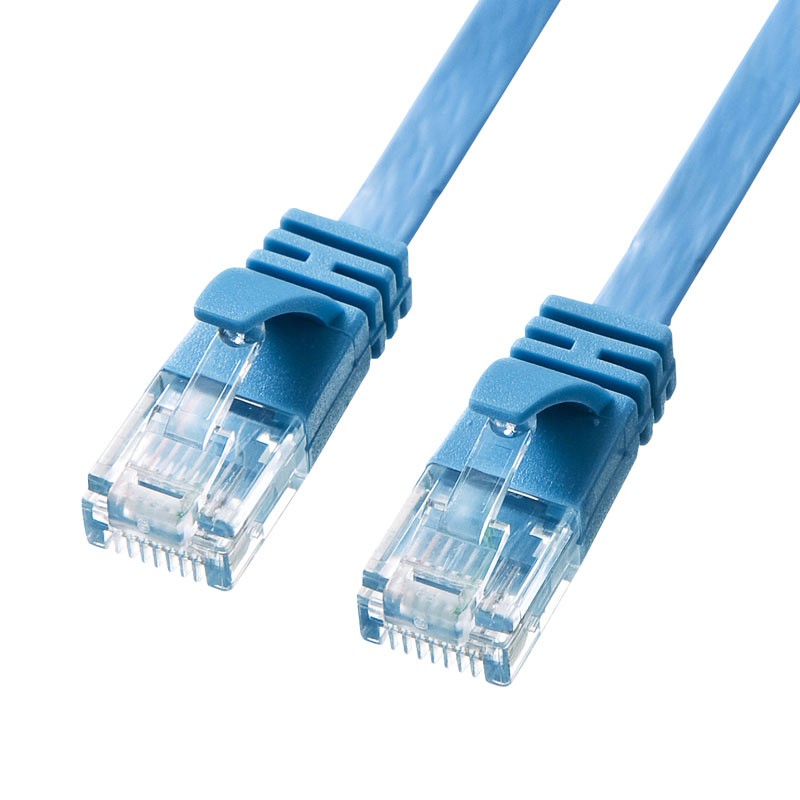 Cat6A�t���b�gLAN�P�[�u�� �ܐ܂�h�~�J�o�[ �u���[ 5m�iKB-FL6A-05BL�j