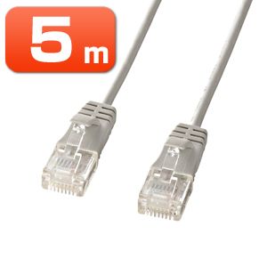 LAN�P�[�u�� 5m �J�e�S��6 ���� ���� �X�g���[�g ���C�g�O���[ �����P�[�u���iKB-SL6-05�j