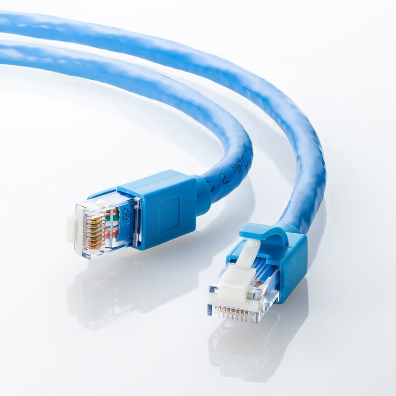 Cat6A LAN�P�[�u��  �u���[ 3m �ܐ܂�h�~�J�o�[�iKB-T6ATS-03BL�j