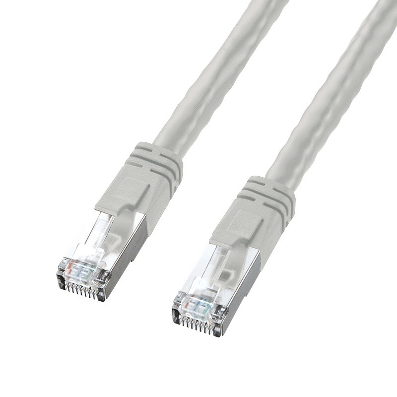 PoE用LANケーブル Cat6 より線 48V給電対応 30m ライトグレー ランケーブル（KB-T6POE-30）