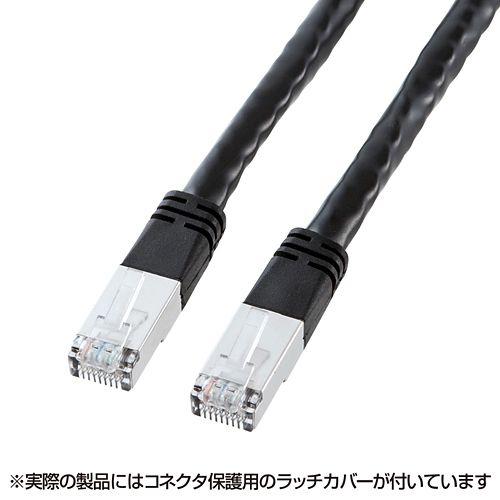 PoE LANケーブル CAT6 30m ブラック ランケーブル（KB-T6POE-30BK）｜sanwadirect