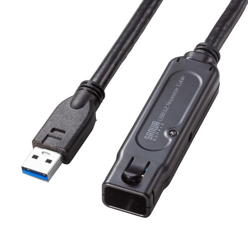 USB3.2アクティブリピーターケーブル10m 抜け止めロック機構付き（KB-USB-RLK310）｜sanwadirect