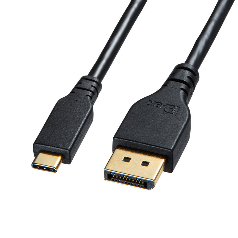 サンワサプライ TypeC-DisplayPort変換ケーブル  双方向 ブラック 3m（KC-ALCDPR30）｜sanwadirect