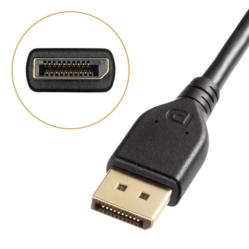 DisplayPortケーブル DP 1m ver.2.1 最大16K60Hz DSC圧縮時/UHBR13.5 HDR動的メタデータ対応 HDCP2.2/1.4対応 ツイストペア線使用 DP40 KC-DP4010 | SANWA SUPPLY | 12