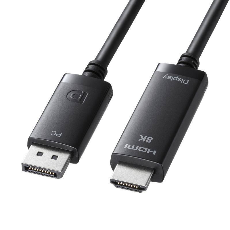 DisplayPort-HDMI DP ϊP[u 8K/60Hz 4K/144Hz 3m HDRΉ ubN KC-DPHD8K30