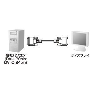 DVIシングルリンクケーブル 10m（KC-DVI-100G）｜sanwadirect｜02