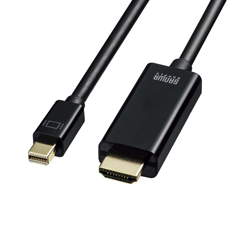 ミニDisplayPort-HDMI変換ケーブル　HDR対応 ブラック 1m（KC-MDPHDRA10）｜sanwadirect