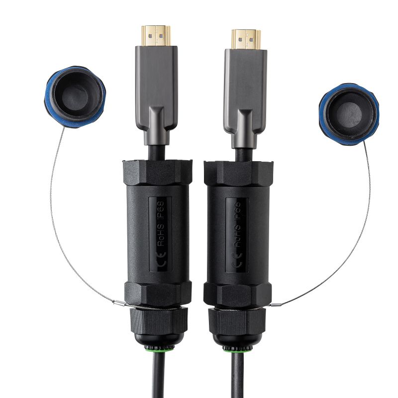 SANWA SUPPLY ドラム付き光ファイバHDMIケーブル ブラック 100m 回転式