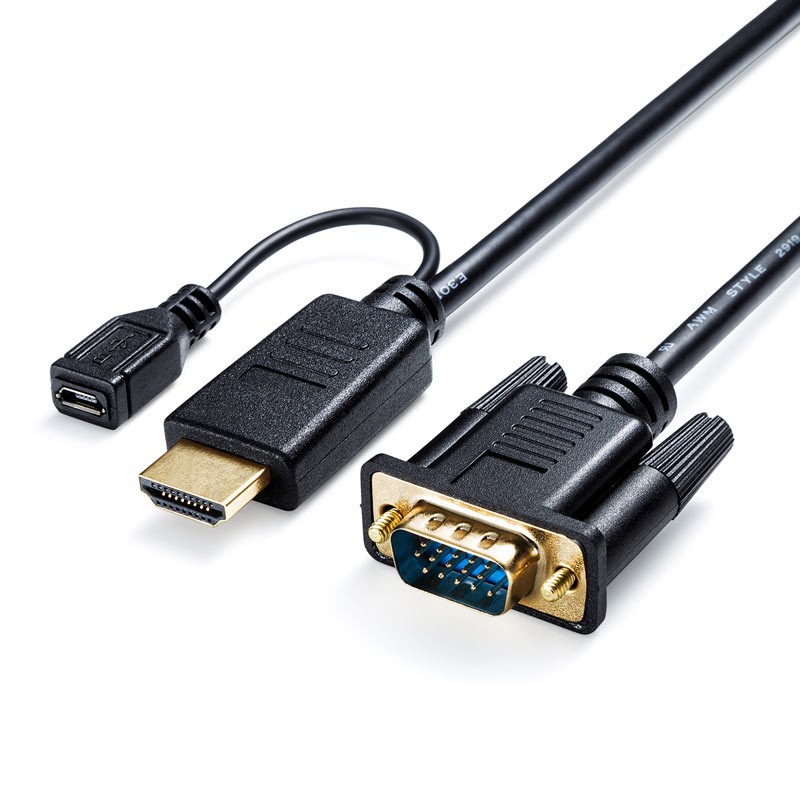HDMI-VGA変換ケーブル KM-HD24V20｜sanwadirect｜02
