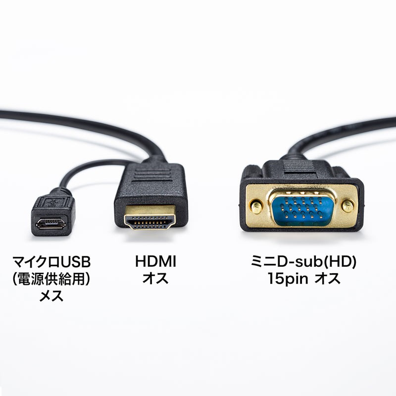 HDMI-VGA変換ケーブル KM-HD24V20｜sanwadirect｜04