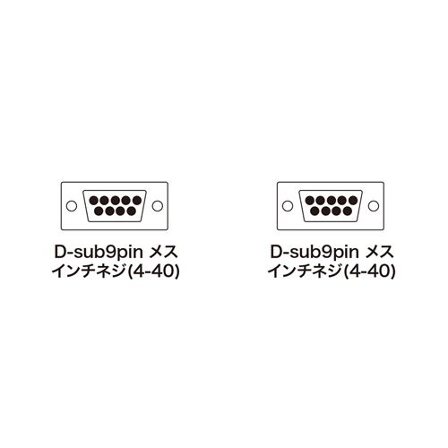 RS-232Cケーブル D-sub9pin クロス 10m（KRS-403XF10N）｜sanwadirect｜03