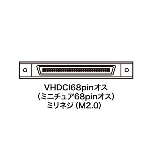 LVD SCSIターミネータ VHDCI68pinオス/ミニチュア68pin/オスミリネジM2.0（KTR-08VHDK）｜sanwadirect｜02