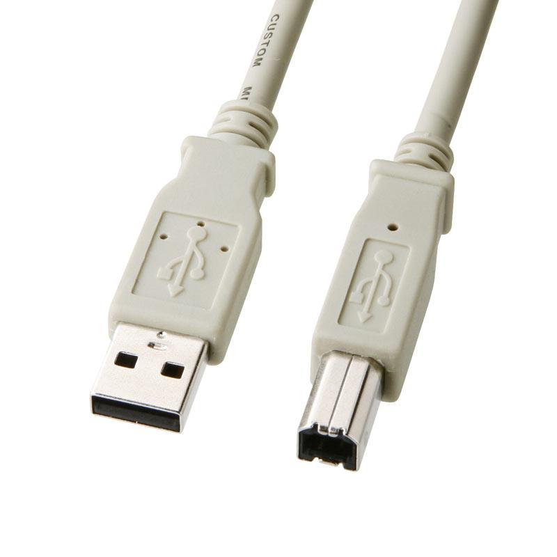 USBケーブル ライトグレー 5m（KU-5000K3）｜sanwadirect