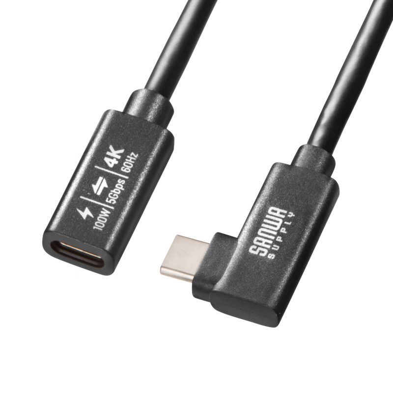Type-CP[u LRlN^ PD100W Alt[hΉ ő4K60hzΉ USB5Gbps USB3.2 Gen1 3dV[h\ bLs 0.5m KU-5GCCP100ENL05