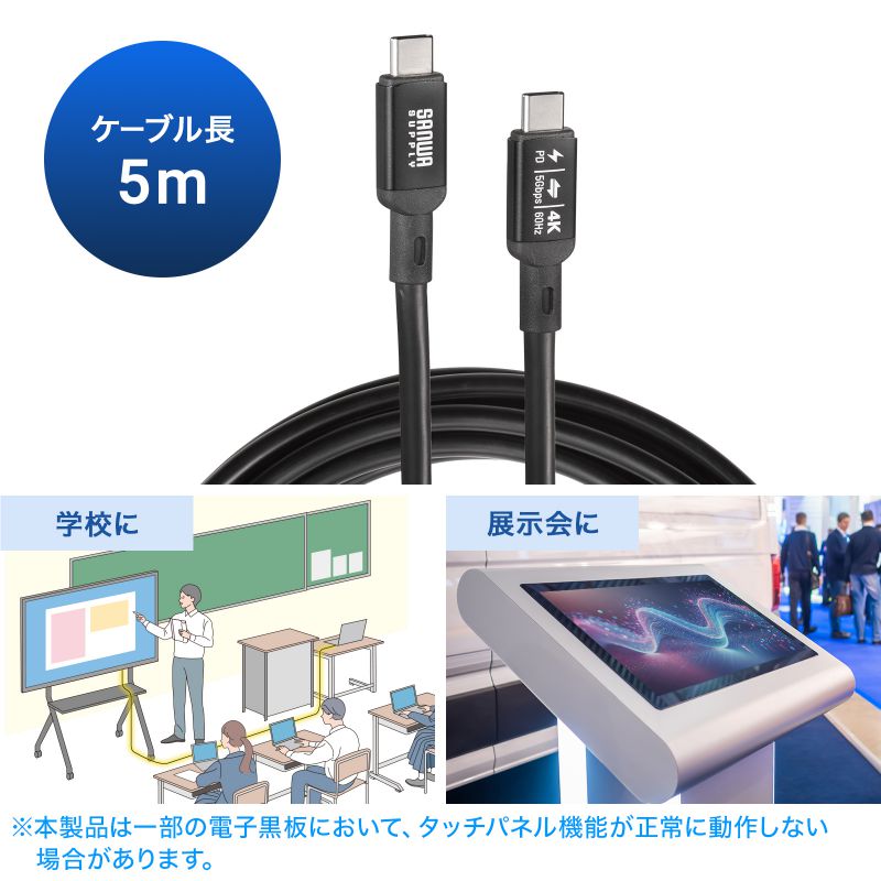 SANWA SUPPLY（サンワサプライ） USB Type-Cケーブル DP Altモード対応