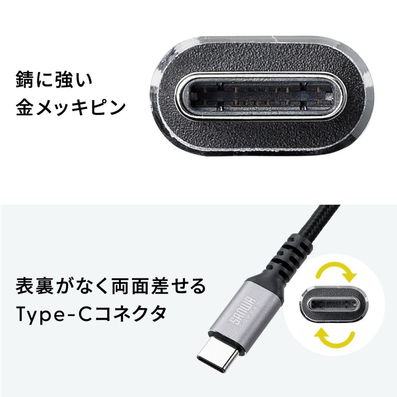SANWA SUPPLY（サンワサプライ） USB Type-Cケーブル 充電ケーブル 1m