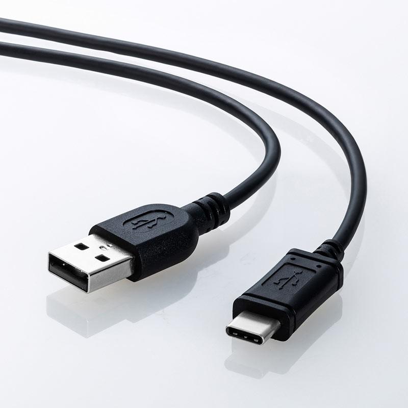 TypeC USB ケーブル USB Type-C タイプc 充電ケーブル type C オス Aコネクター オス 1.5m（KU-CA15K）｜sanwadirect