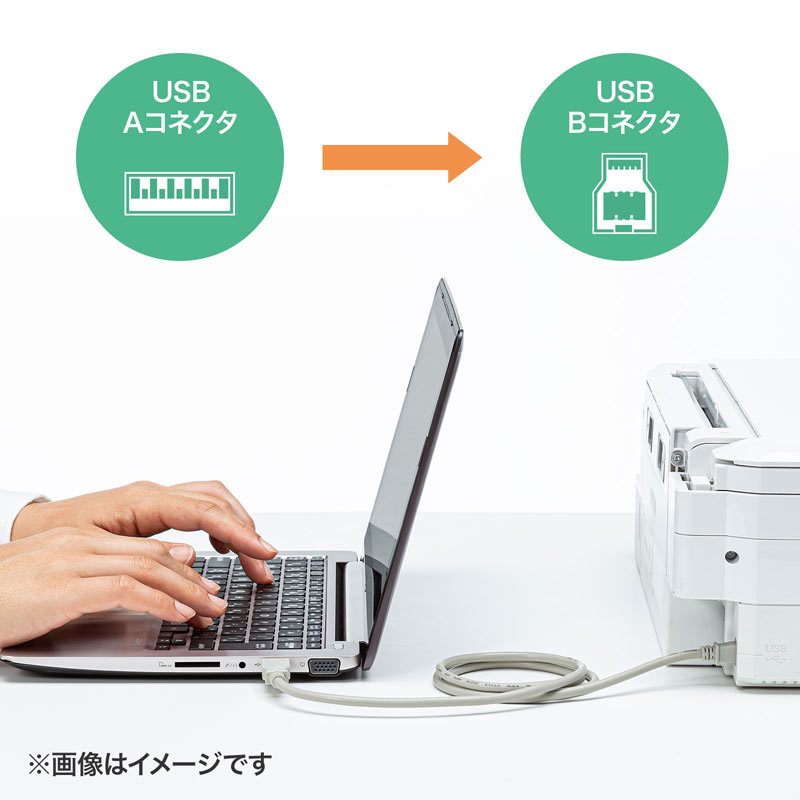 SANWA SUPPLY（サンワサプライ） USB2.0ケーブル 0.3m（KU20-03HK2） : サンワダイレクト - 通販 ...