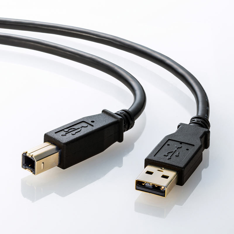 SAEC 金メッキ USBケーブル 編組 USBケーブル（延長・A-Aタイプ・2m・両面挿し・金メッキ・ノイズ