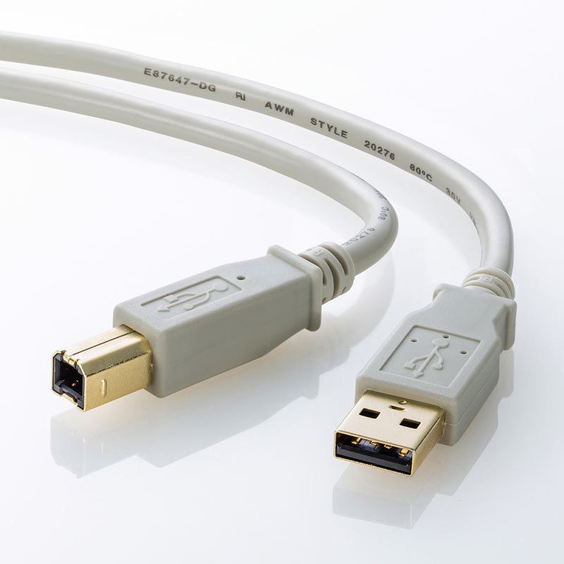 SANWA SUPPLY（サンワサプライ） USB2.0ケーブル 金メッキ 0.6m（KU20-06HK2） : サンワダイレクト - 通販 ...