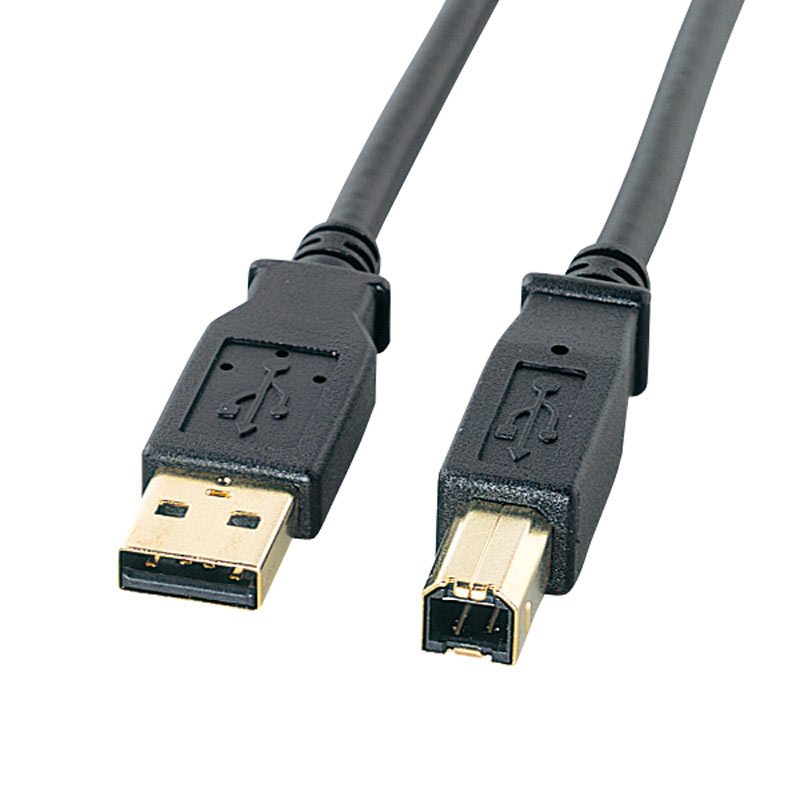 USB�P�[�u�� 1.5m �v�����^�[�P�[�u�� USB2.0 A-B�R�l�N�^ �����b�L �v�����^�[ �u���b�N KU20-15BKHK2