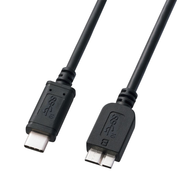 USB3.1 microB�R�l�N�^-Type C�P�[�u�� USB3.1 Gen2 �u���b�N 1m�iKU31-CMCB10�j